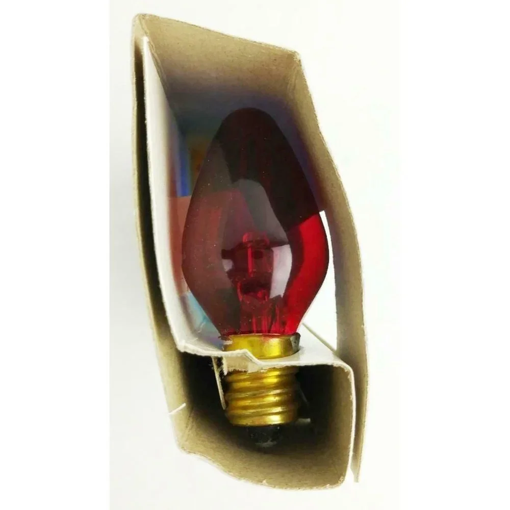 Christmas Light Bulbs Vintage Embassy International C7 1/2 Candelabra 4 pack NOS